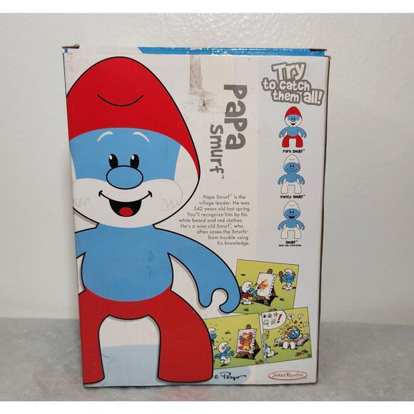 Jakks Pacific The Smurfs Papa Smurf 6.5" Vinyl Figure 2009 Open Box - Picture 2 of 6